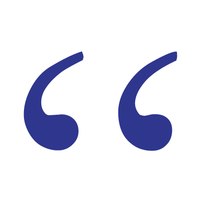 blue quotation mark