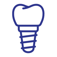 single dental implant icon